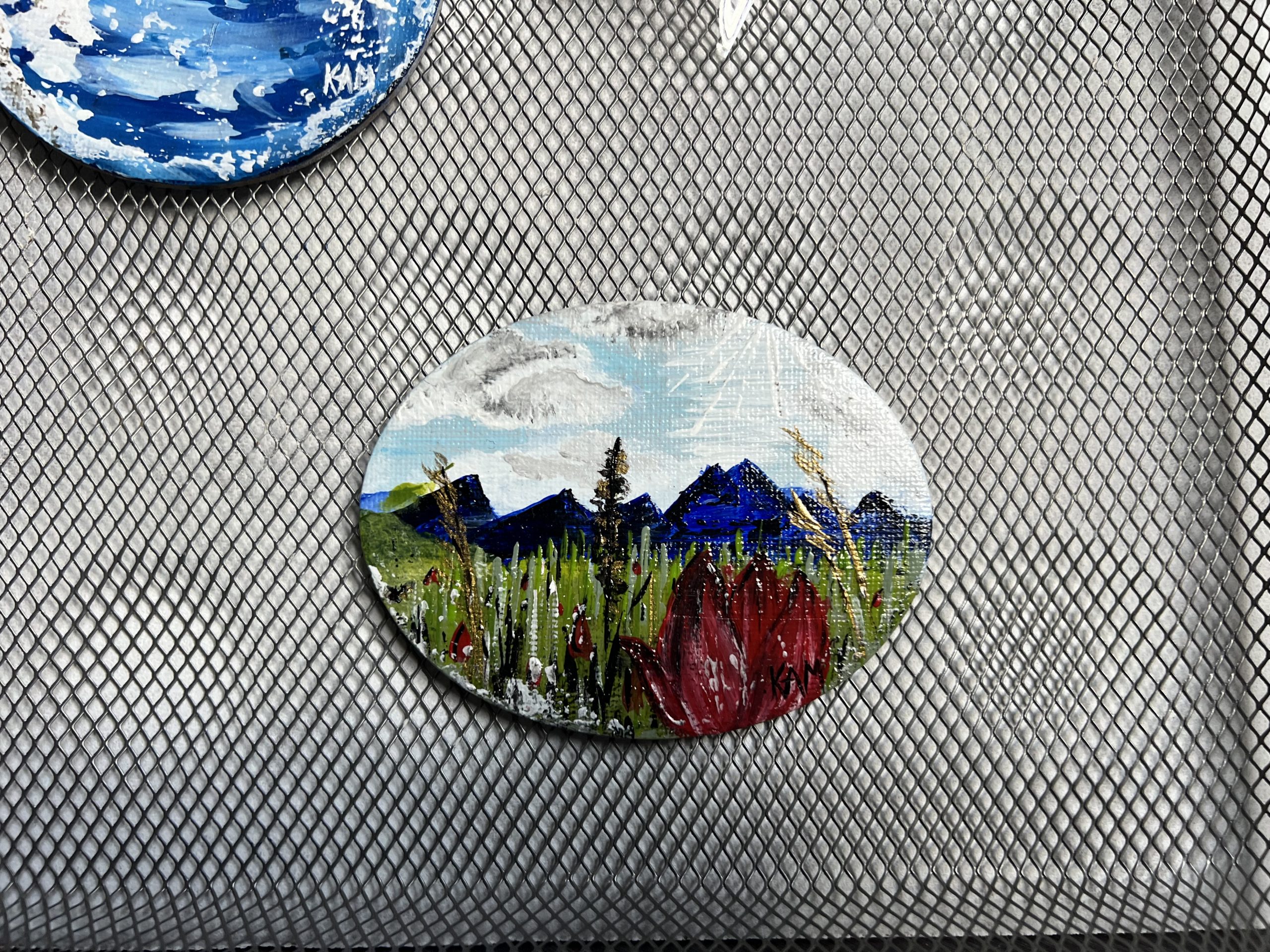 Miniature magnétique coquelicots